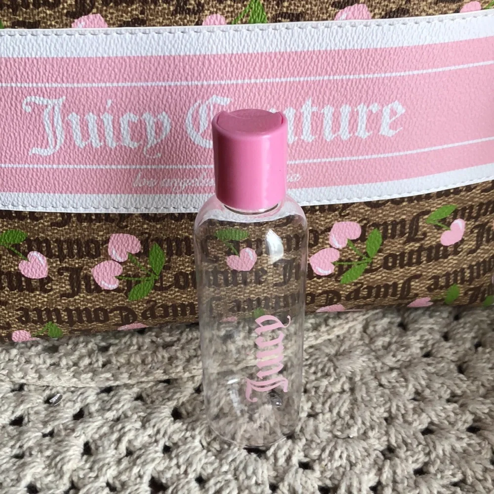 Juicy Couture Pink and Brown Logo Cosmetic Bag